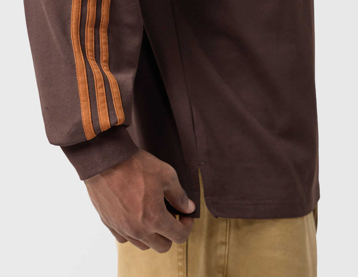 adidas Originals 3-Stripes Rugby Long Sleeve Polo Shirt