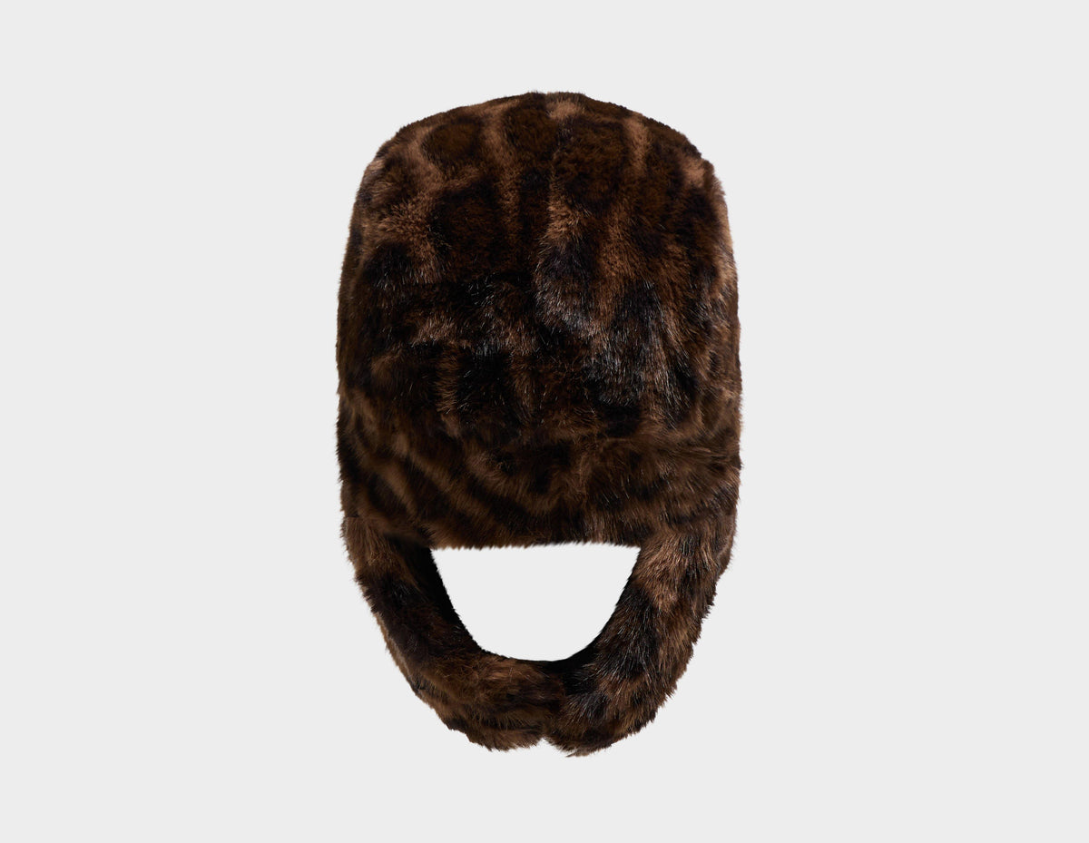 New Era Leopard Faux Trapper