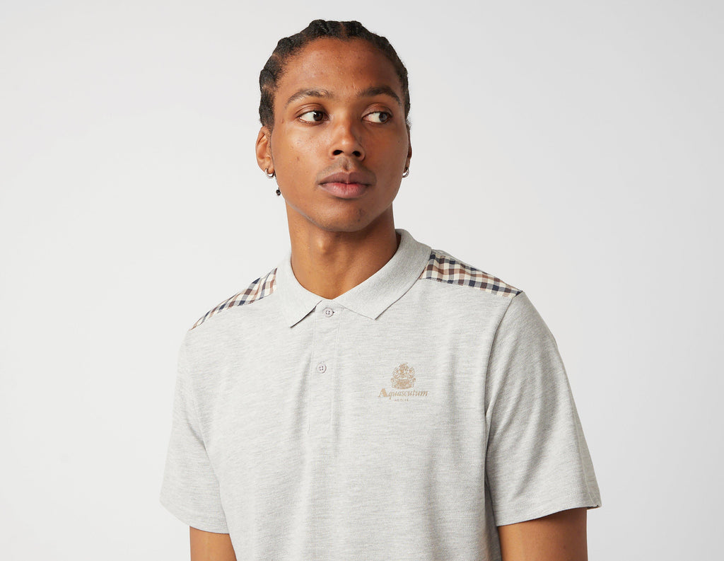 Aquascutum Club Check Detail Polo Shirt