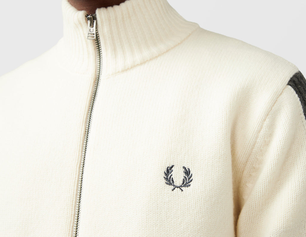 Fred Perry Ribbed Sleeve Zip Cardigan