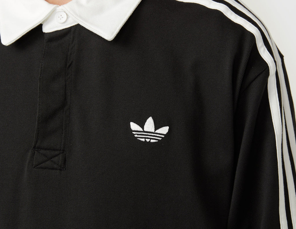 adidas Originals 3-Stripes Rugby Long Sleeve Polo Shirt