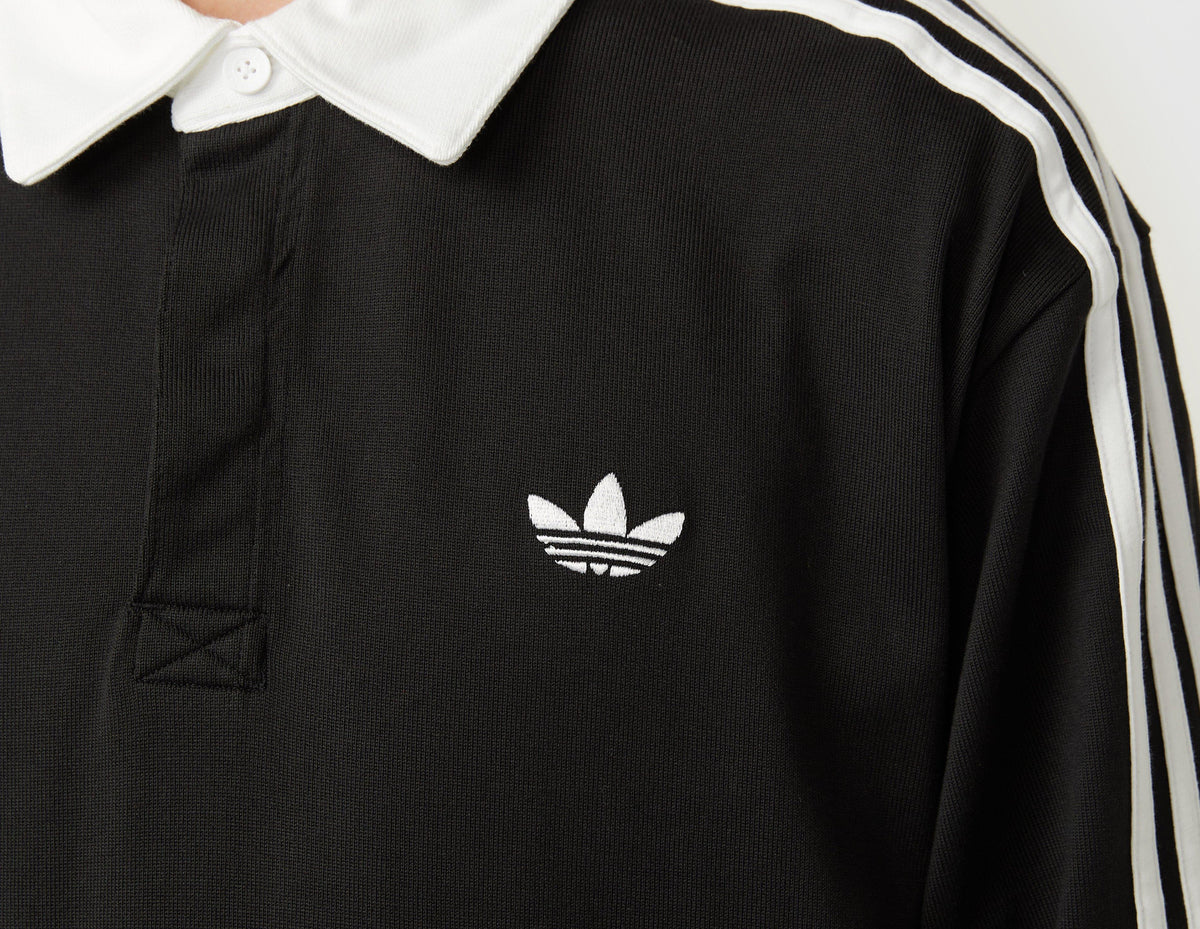 adidas Originals 3-Stripes Rugby Long Sleeve Polo Shirt