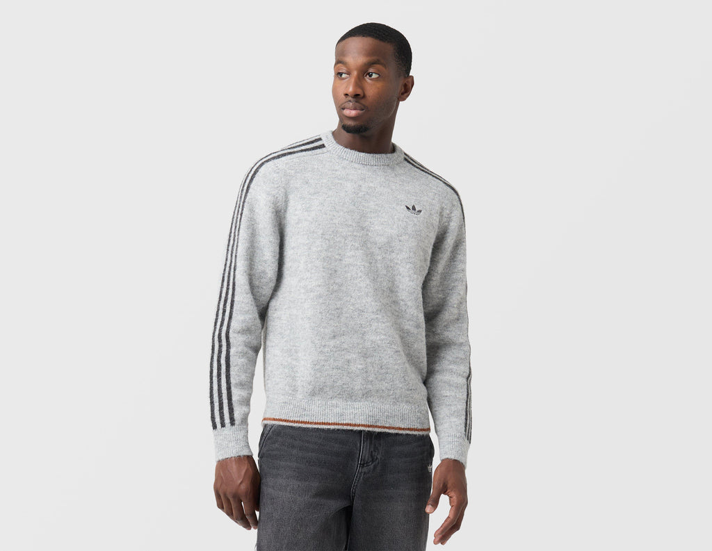 adidas Originals 3-Stripes Knit Crew Sweatshirt
