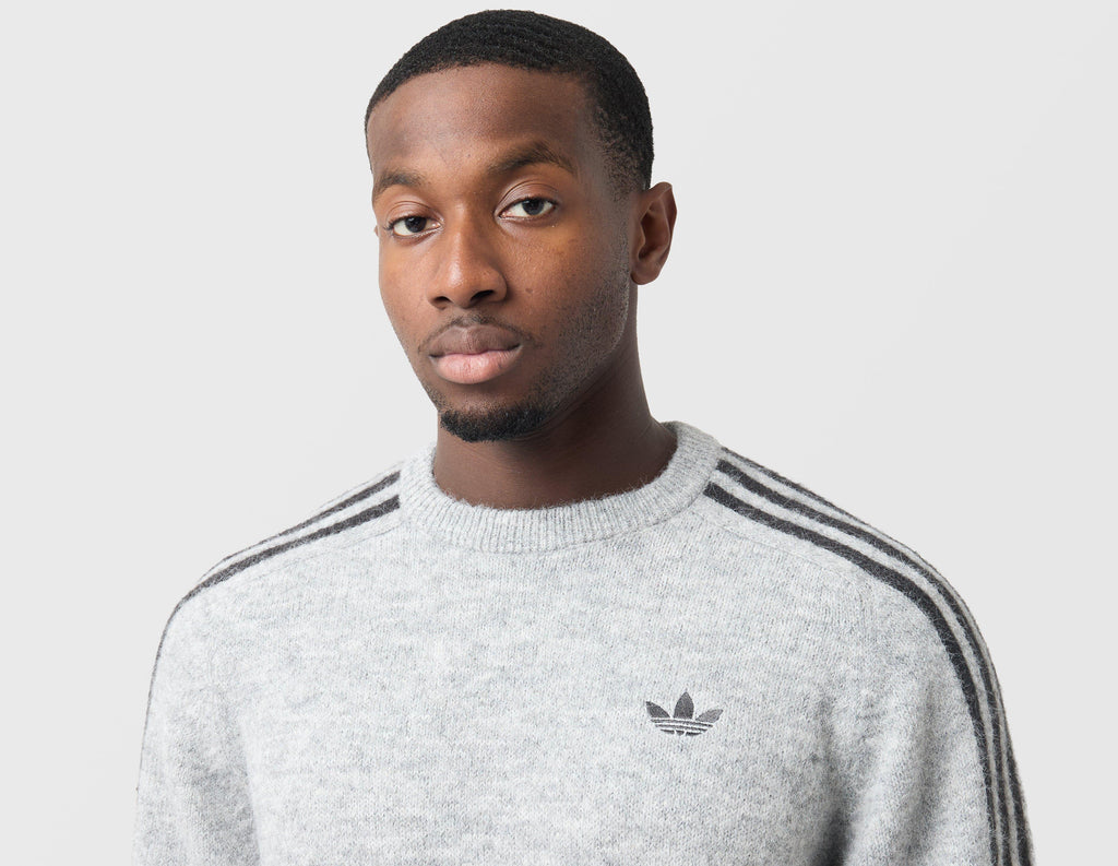 adidas Originals 3-Stripes Knit Crew Sweatshirt