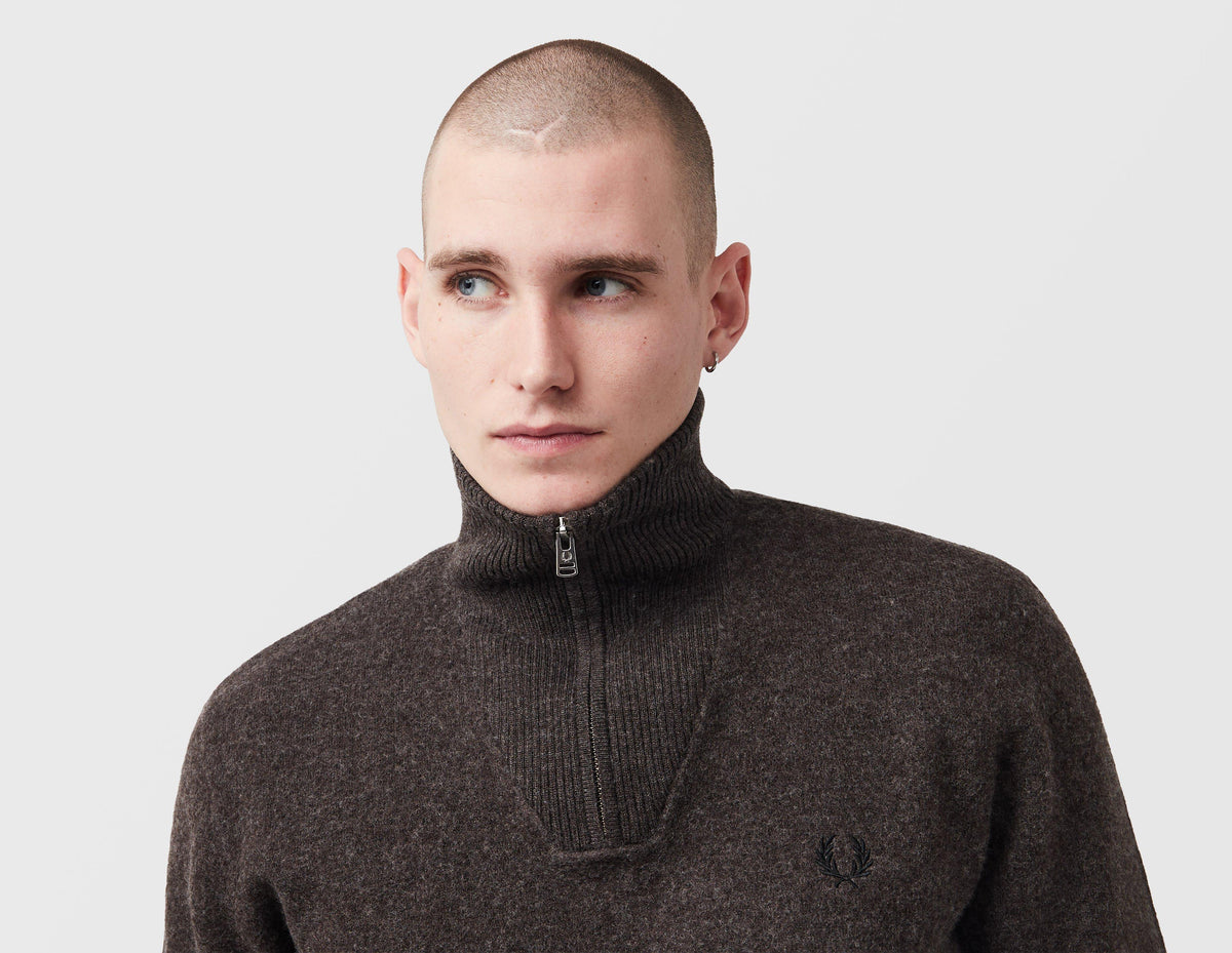 Fred Perry Merino Funnel Neck 1/4 Zip Sweatshirt